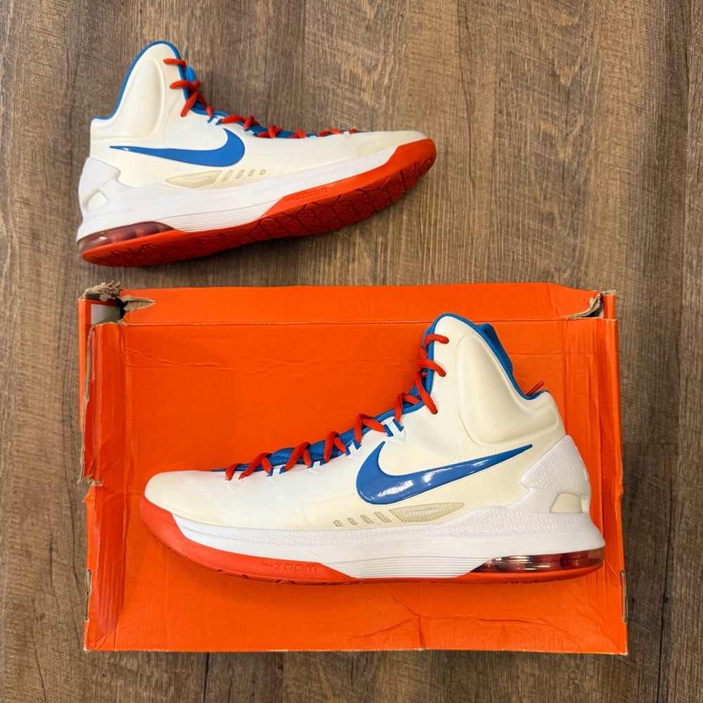 Nike KD 5 V Home White Blue Orange OKC Thunder Durant